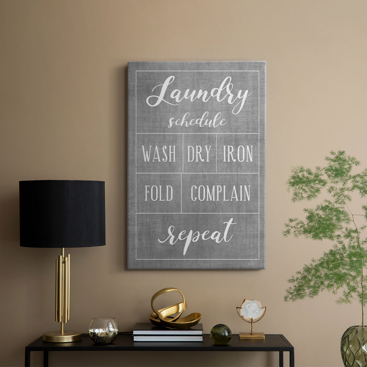 Laundry Schedule - Canvas Art Print