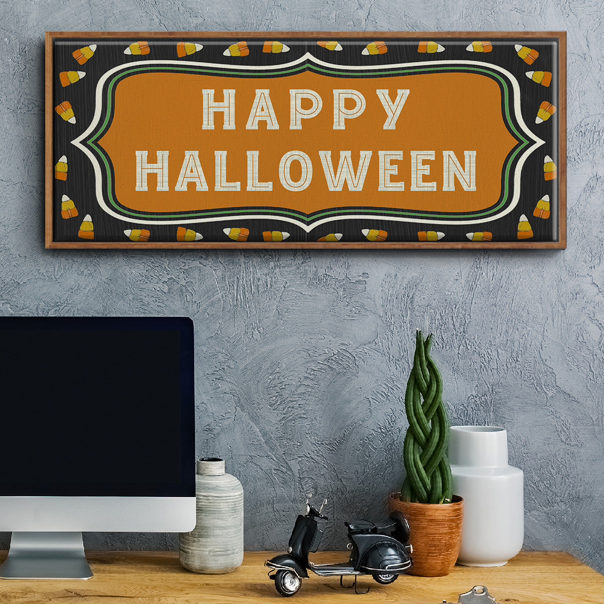 Happy Hallowween - Floater Framed Canvas Print
