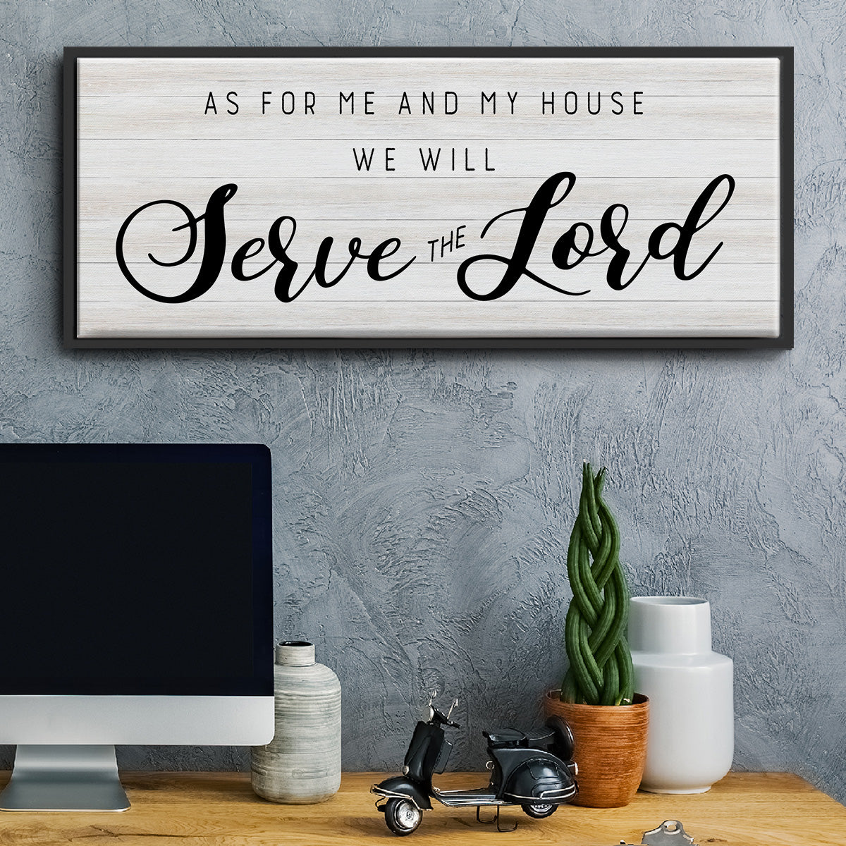 Serve the Lord - Floater Framed Canvas Print