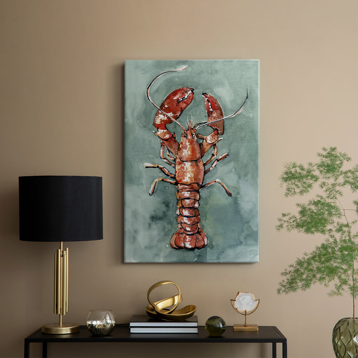 Aquatic Lobster II - Canvas Art Print