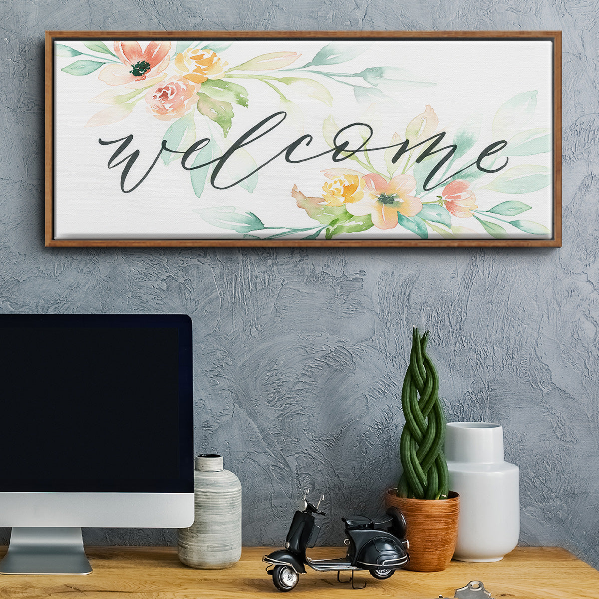 Welcome - Floater Framed Canvas Print