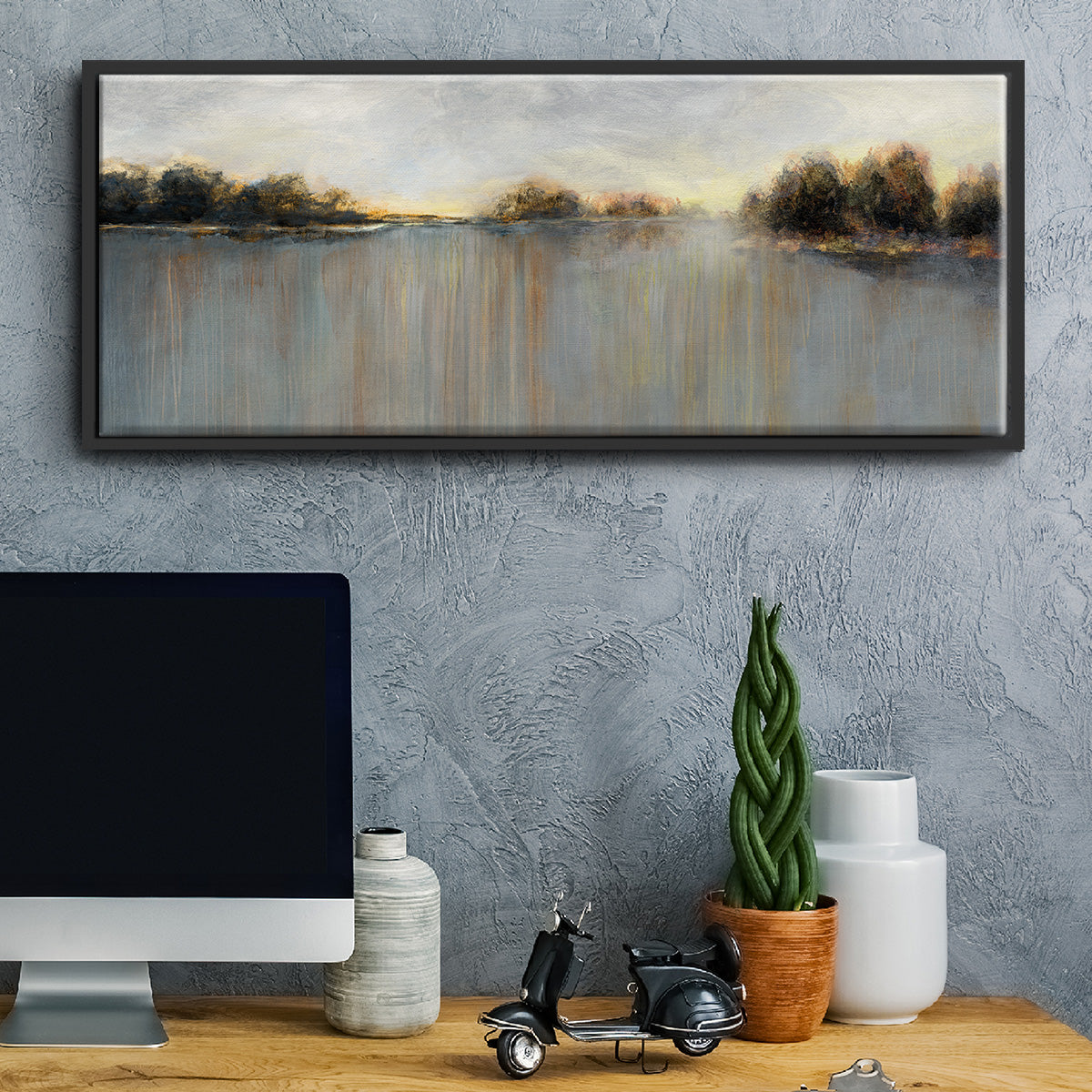 Rain at Dawn - Floater Framed Canvas Print