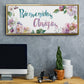 Bienvenidos Amigos - Floater Framed Canvas Print