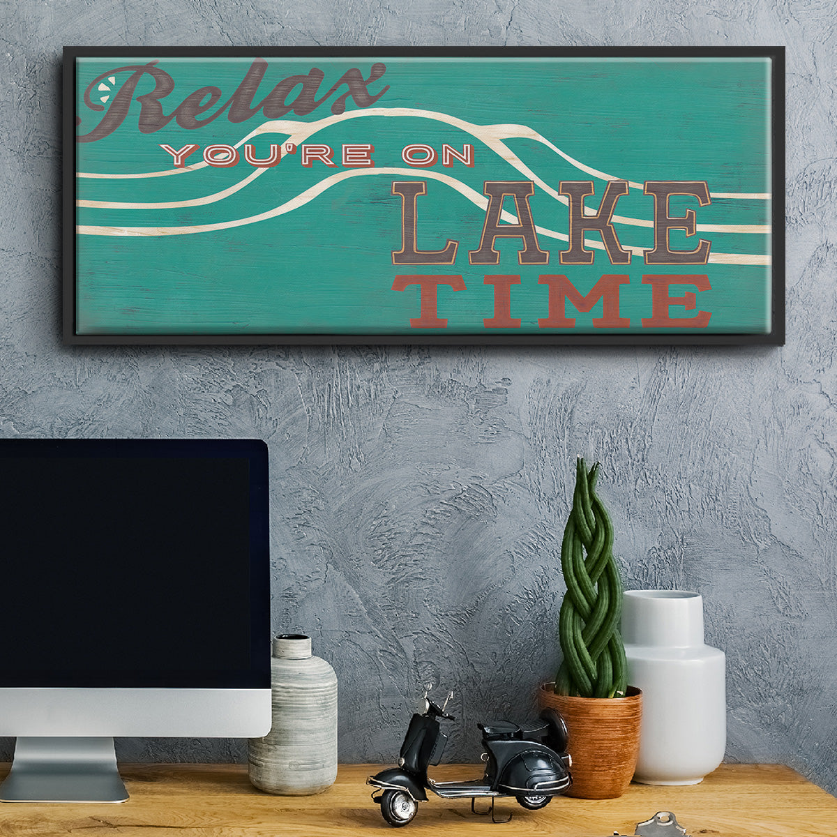 Cabin Life Collection H - Floater Framed Canvas Print