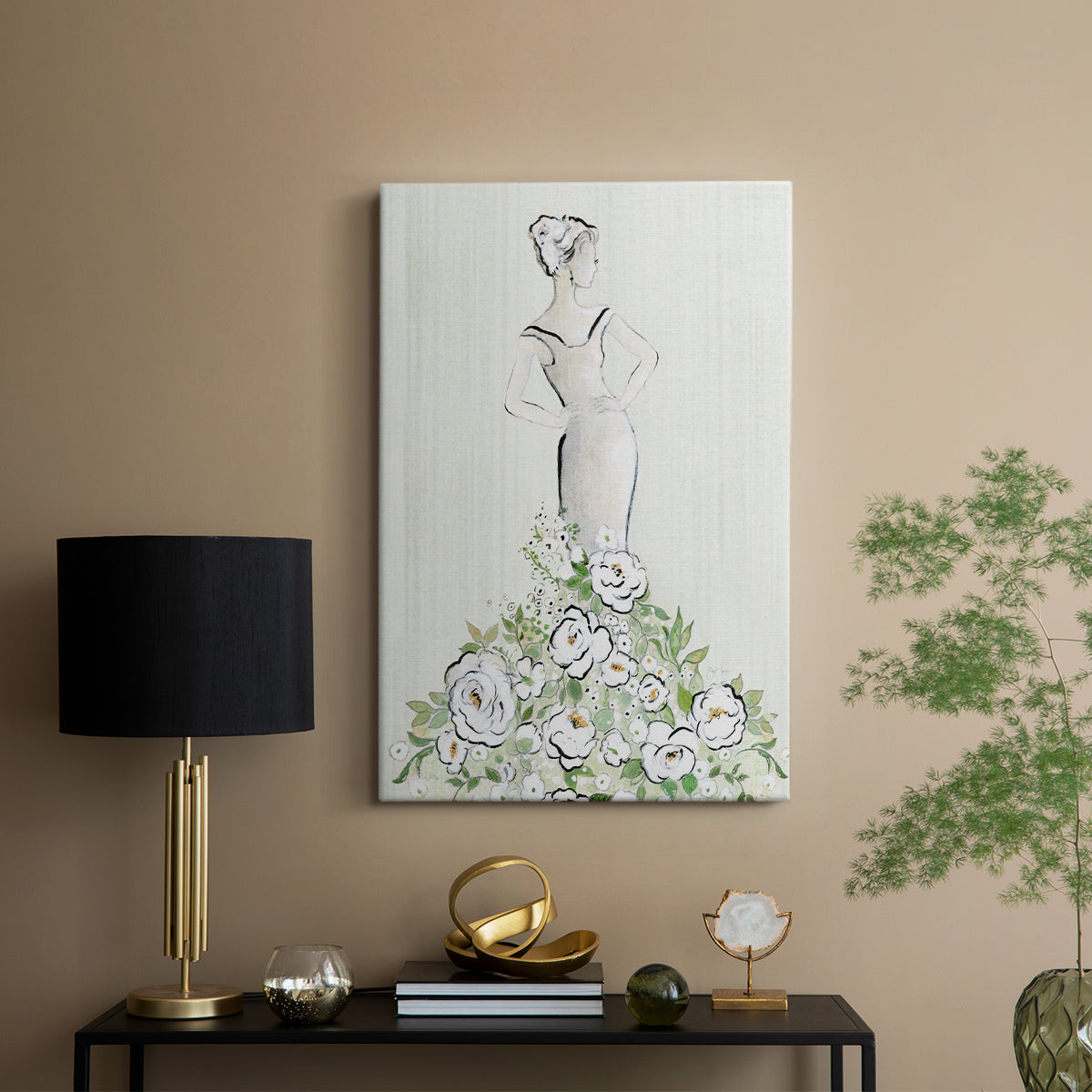 Fashion Floral Figurative - Canvas Art Print