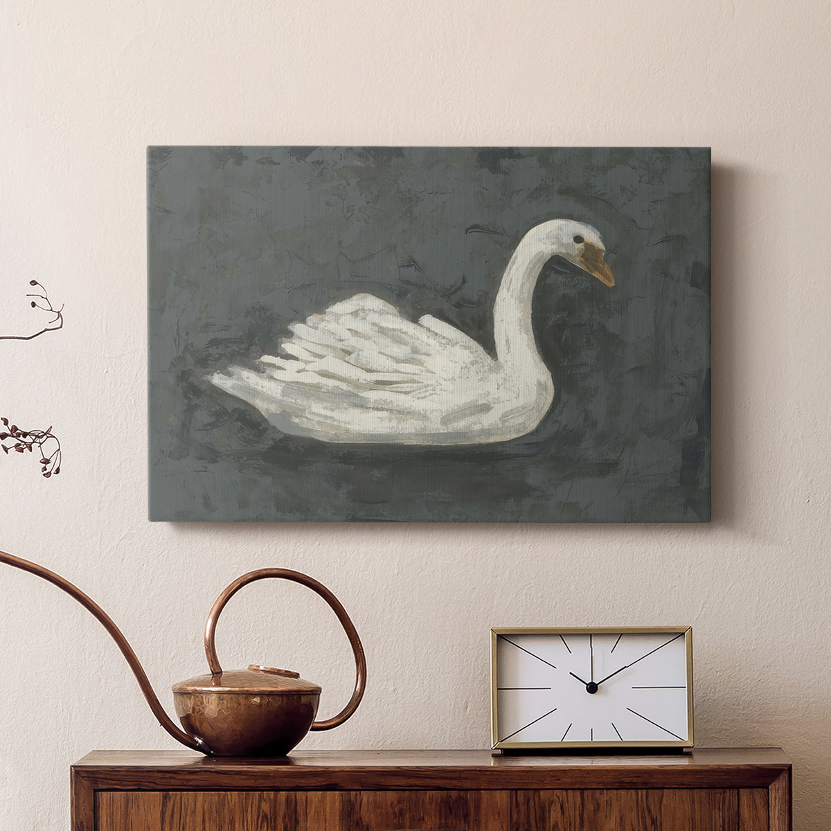 White Swan/Black Swan II - Canvas Art Print