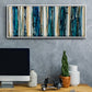 Blue Streaks - Floater Framed Canvas Print