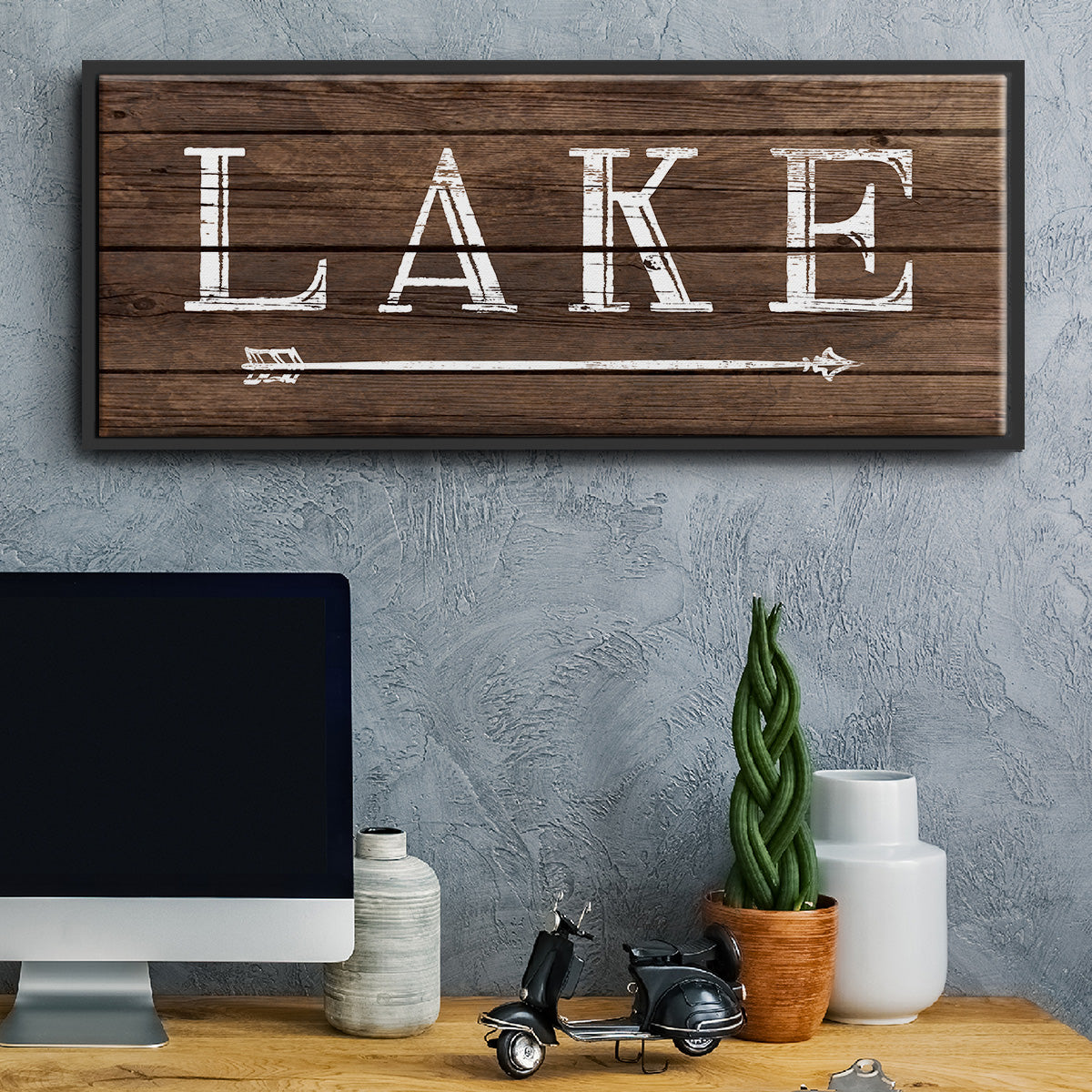 To the Lake - Floater Framed Canvas Print