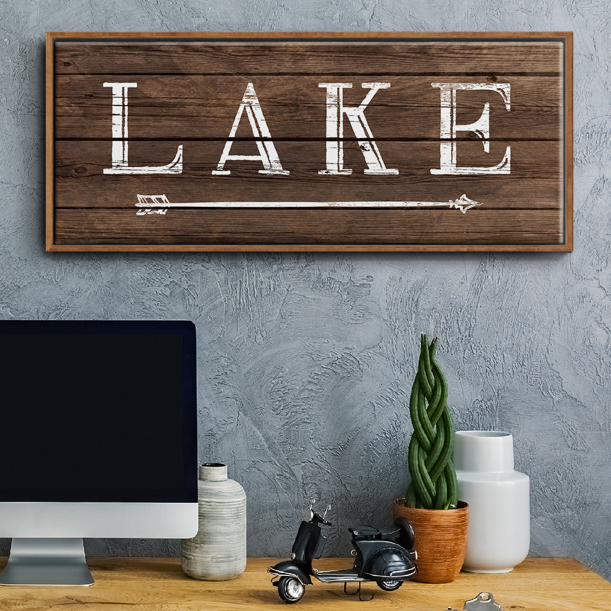 To the Lake - Floater Framed Canvas Print