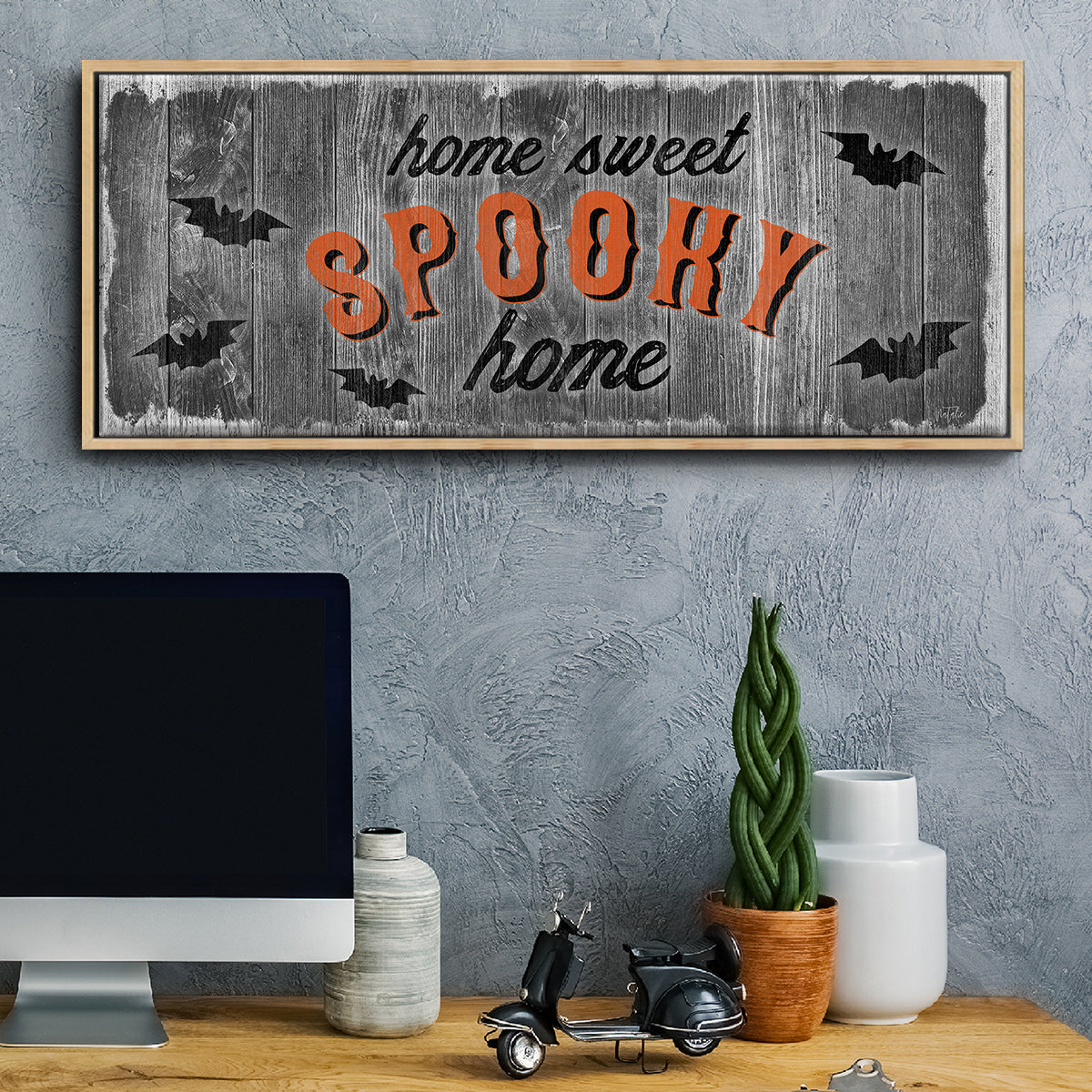 Home Sweet Spooky - Floater Framed Canvas Print