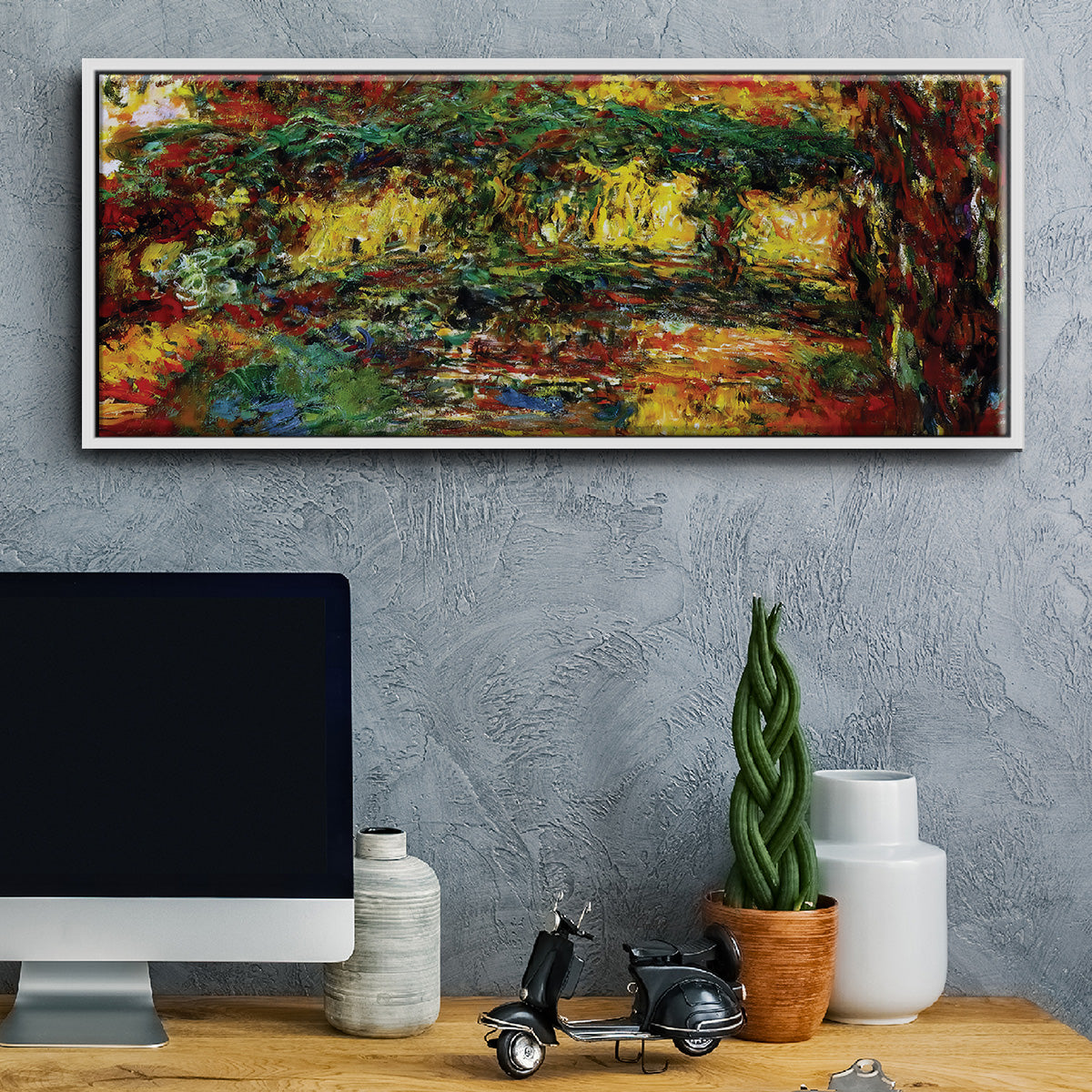 The Japanese Bridge, 1922 - Floater Framed Canvas Print