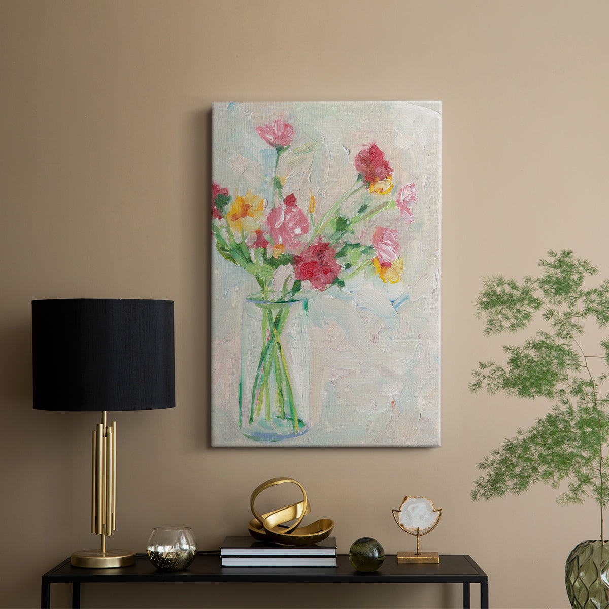 Painterly Soft Bouquet I - Canvas Art Print