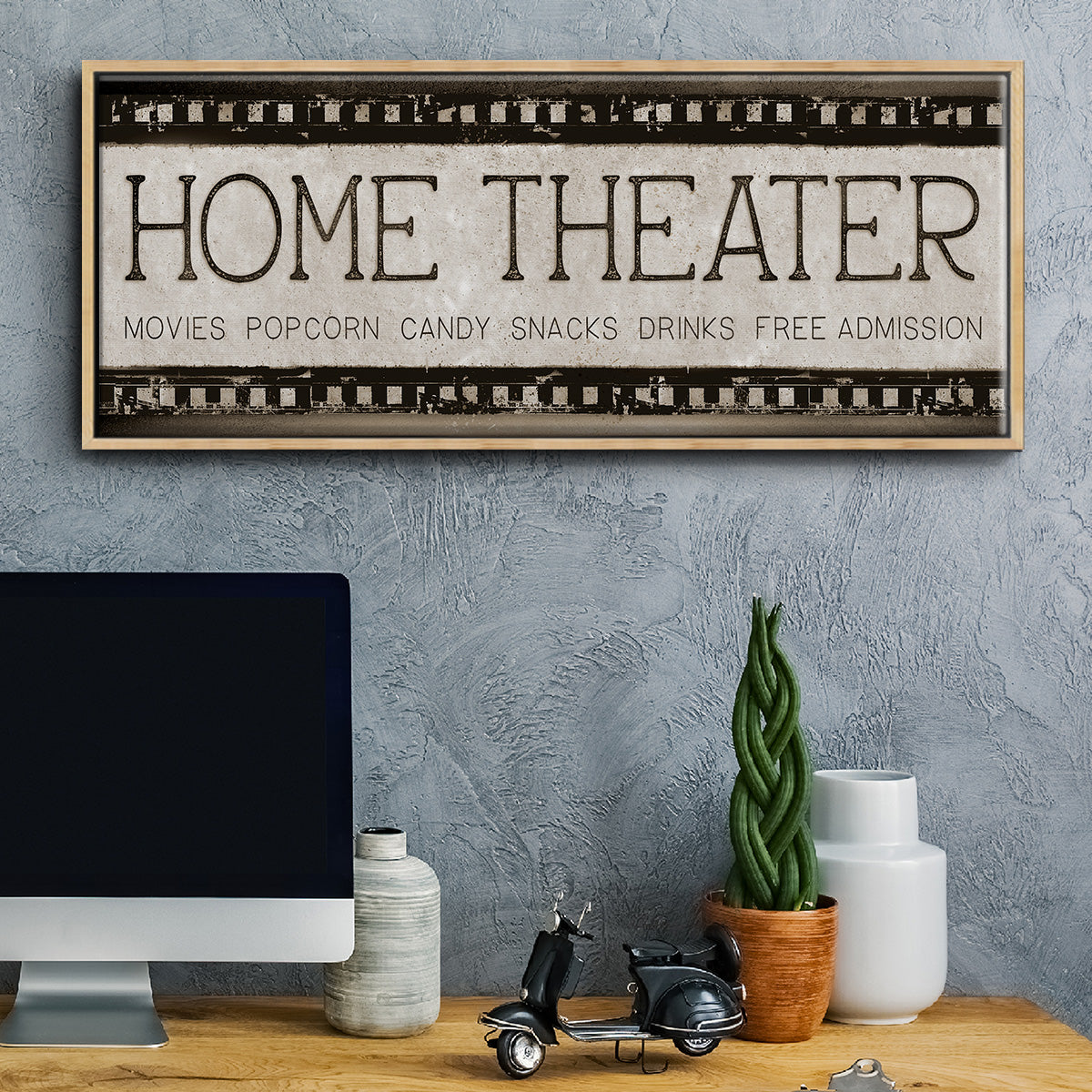 Home Theater - Floater Framed Canvas Print
