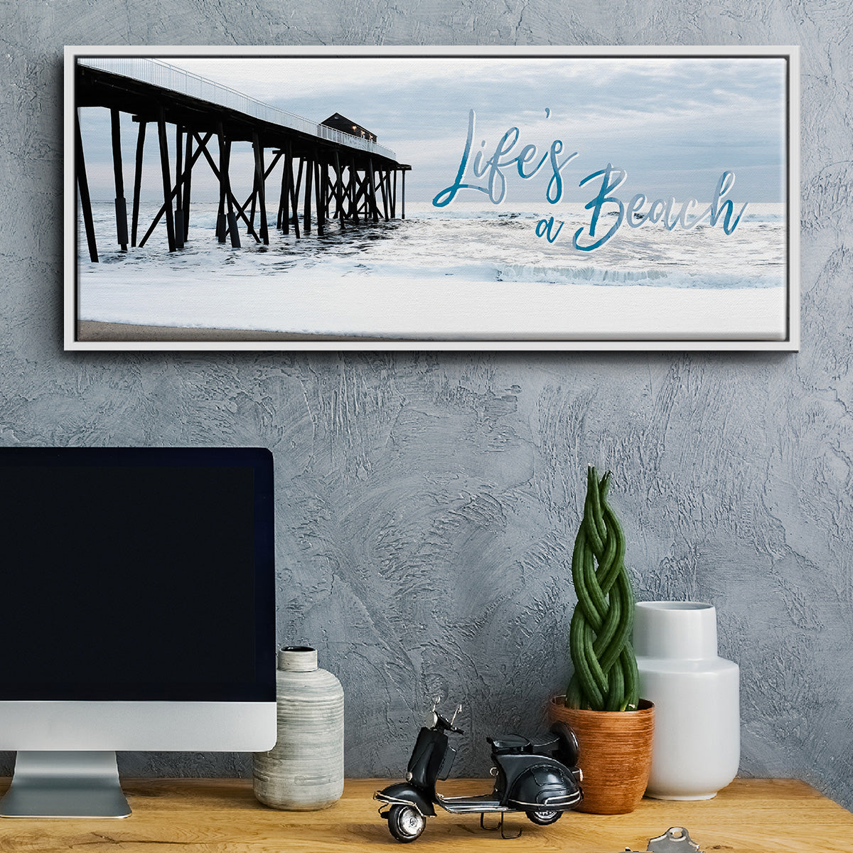 Life's a Beach - Floater Framed Canvas Print