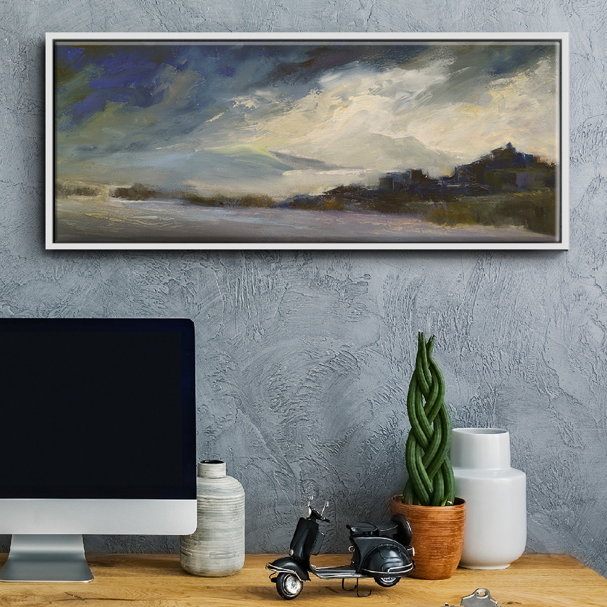 Seaside Sanctuary - Floater Framed Canvas Print