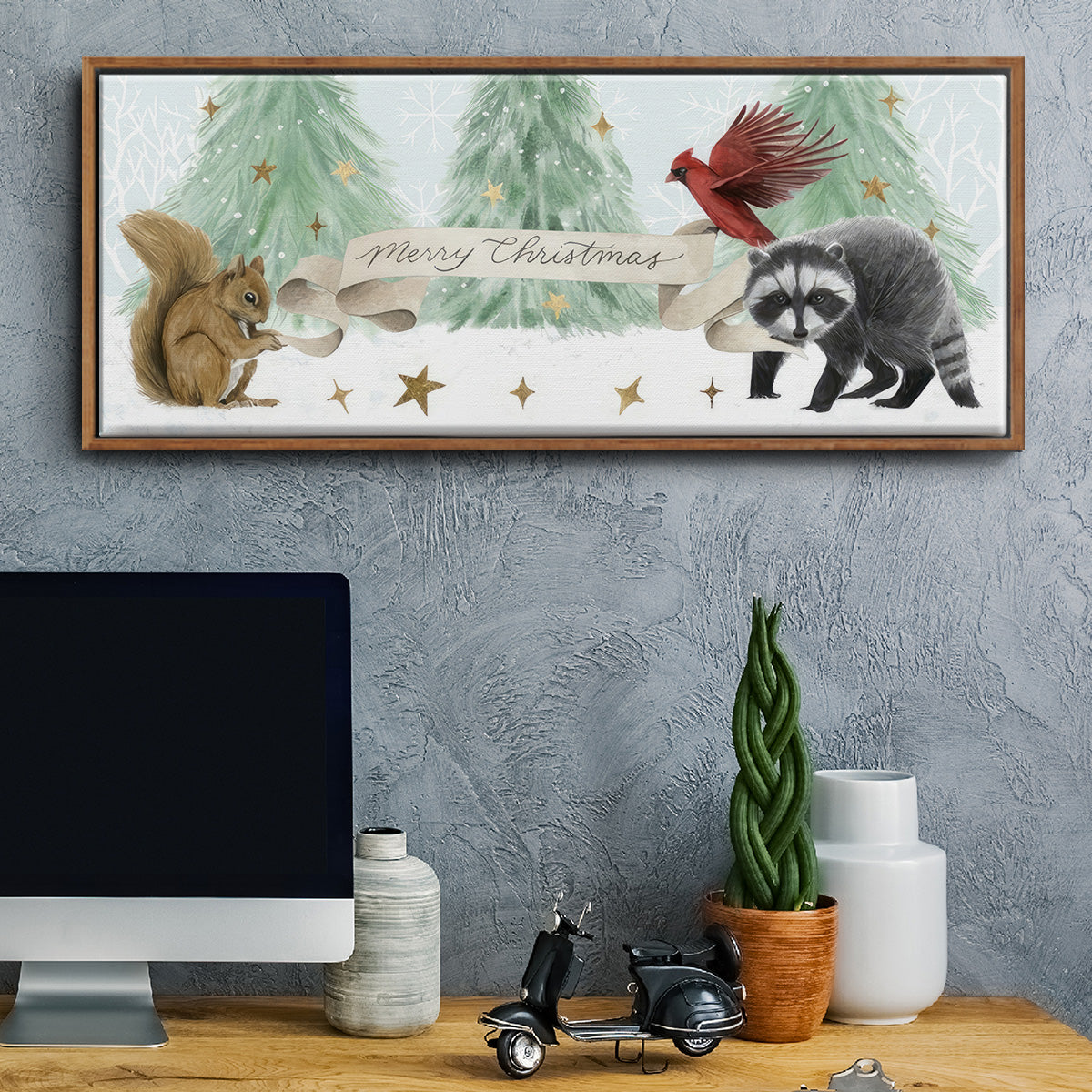 Christmas in the Forest Collection D - Floater Framed Canvas Print