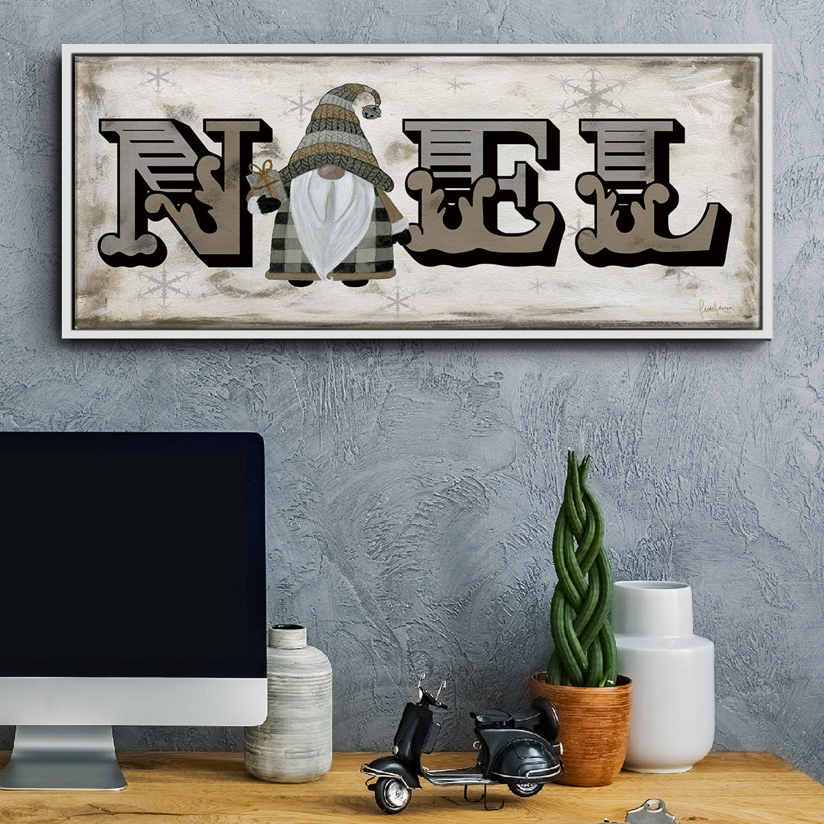 Winter Wonderland Friend Noel - Floater Framed Canvas Print