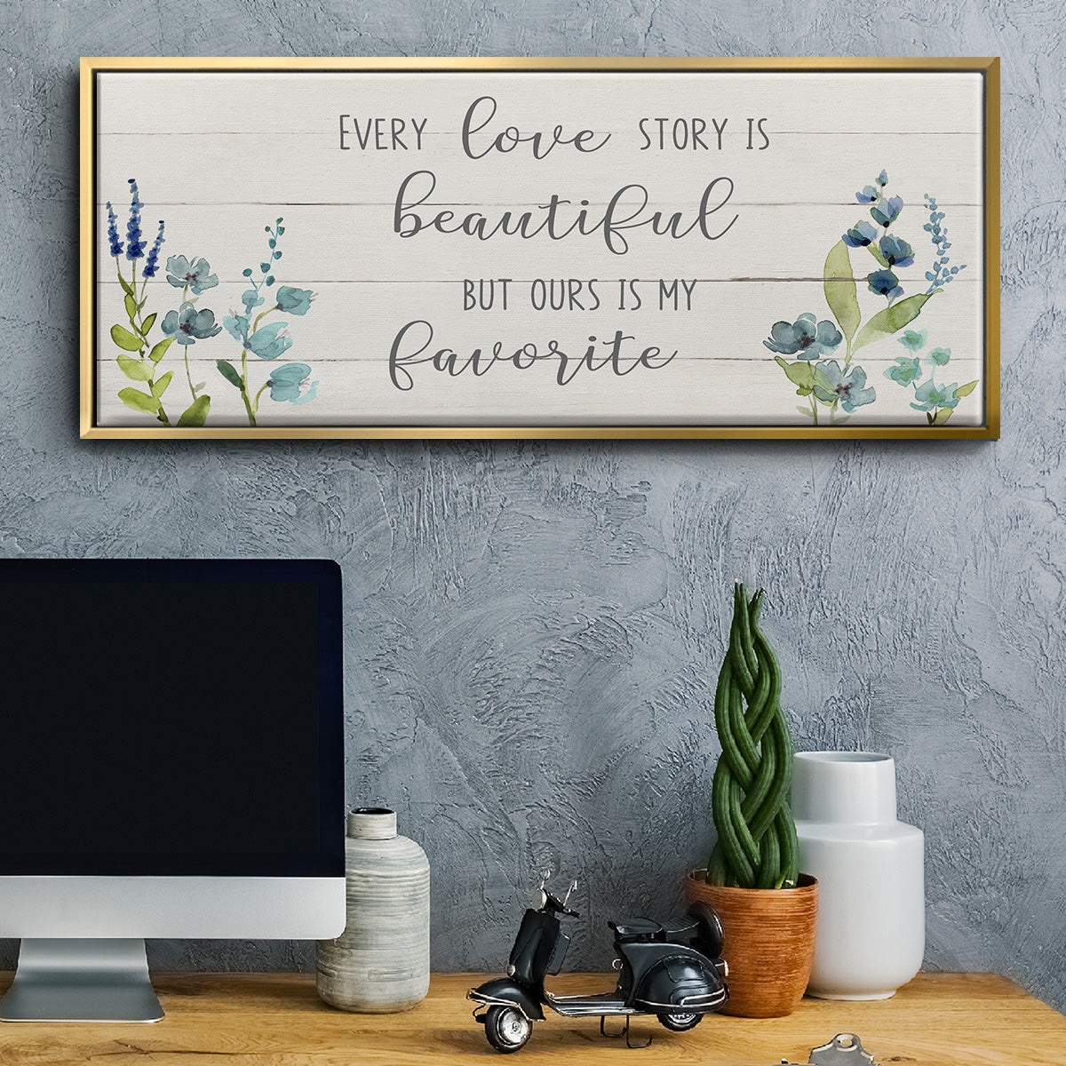 Love Story - Floater Framed Canvas Print