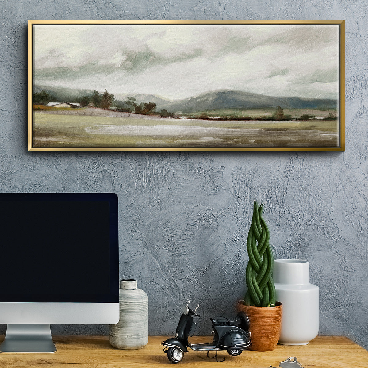 Big Sky Valley - Floater Framed Canvas Print