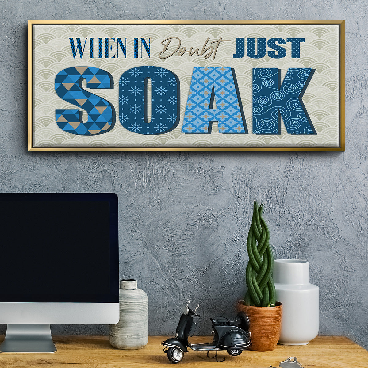 When in Doubt - Floater Framed Canvas Print
