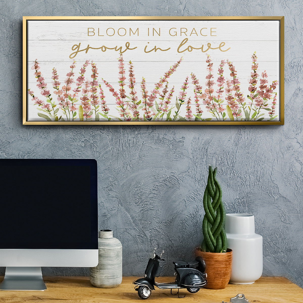 Grow in Love - Floater Framed Canvas Print