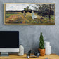 The Promenade Near Argenteuil, 1875 - Floater Framed Canvas Print