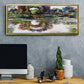 Rose Flowered Arches at Giverny, 1913 - Floater Framed Canvas Print