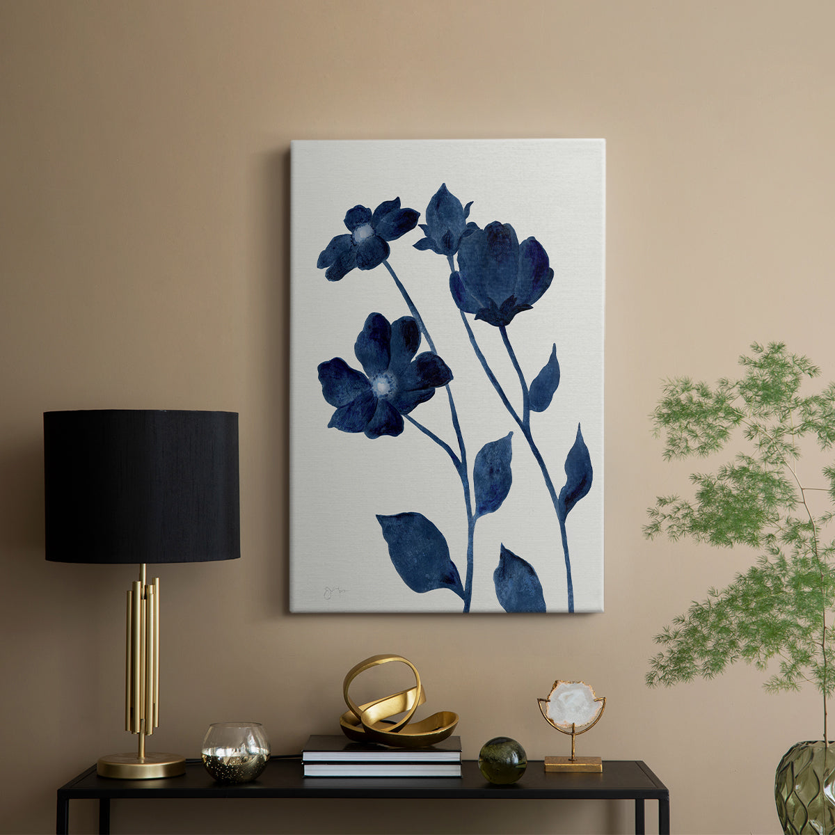 Indigo Bloom I - Canvas Art Print