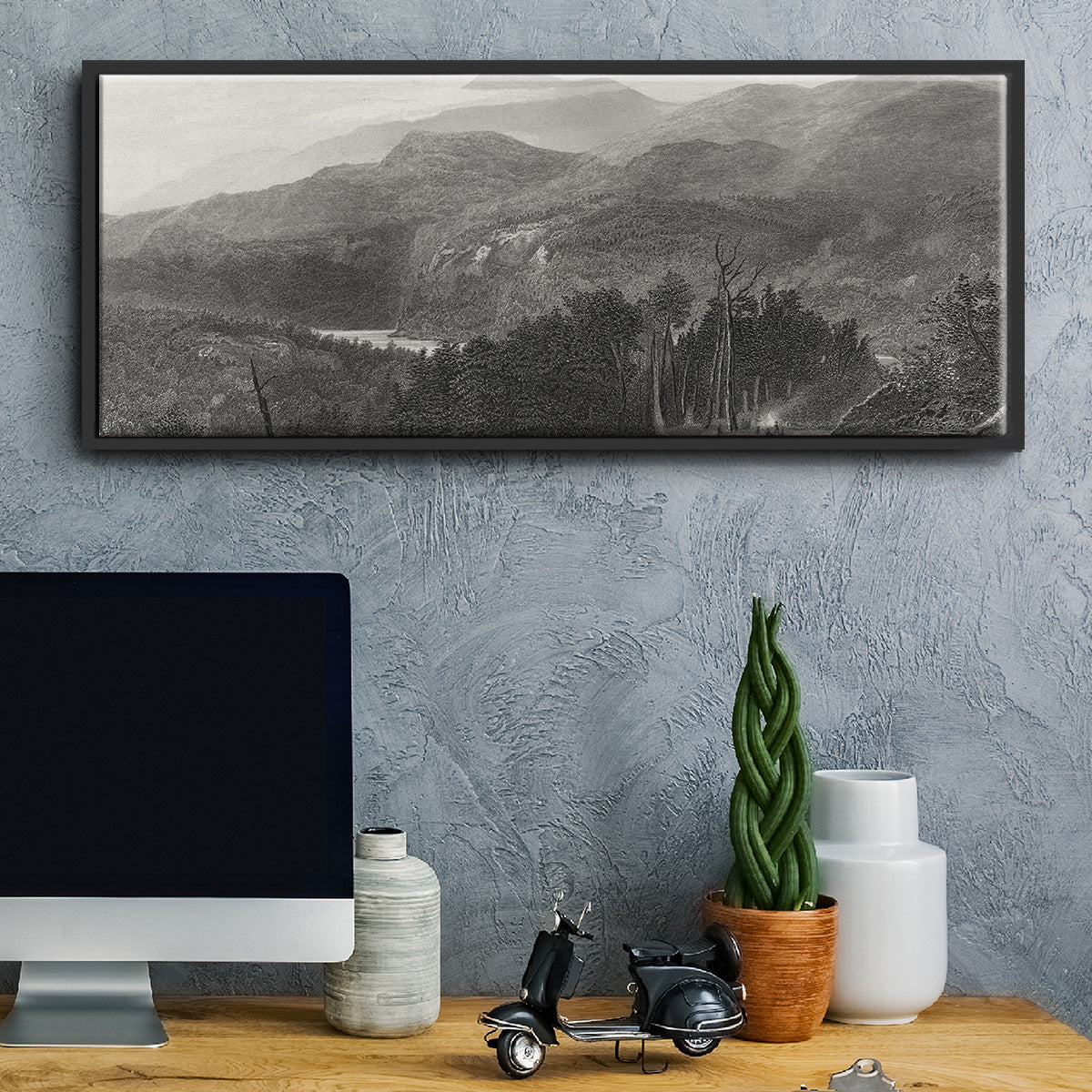 The Smoky Mountains - Floater Framed Canvas Print