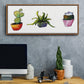 Vibing Succulents I - Floater Framed Canvas Print