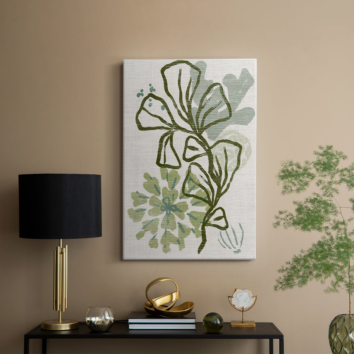 Coral Blockprint III - Canvas Art Print