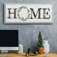 Gray Home Wreath - Floater Framed Canvas Print