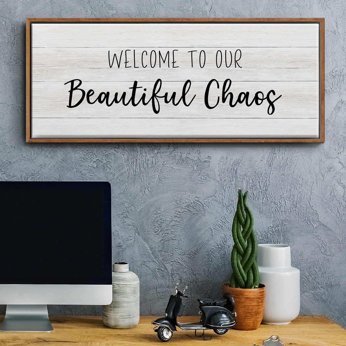 Beautiful Chaos - Floater Framed Canvas Print