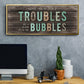 Troubles Bubbles - Floater Framed Canvas Print
