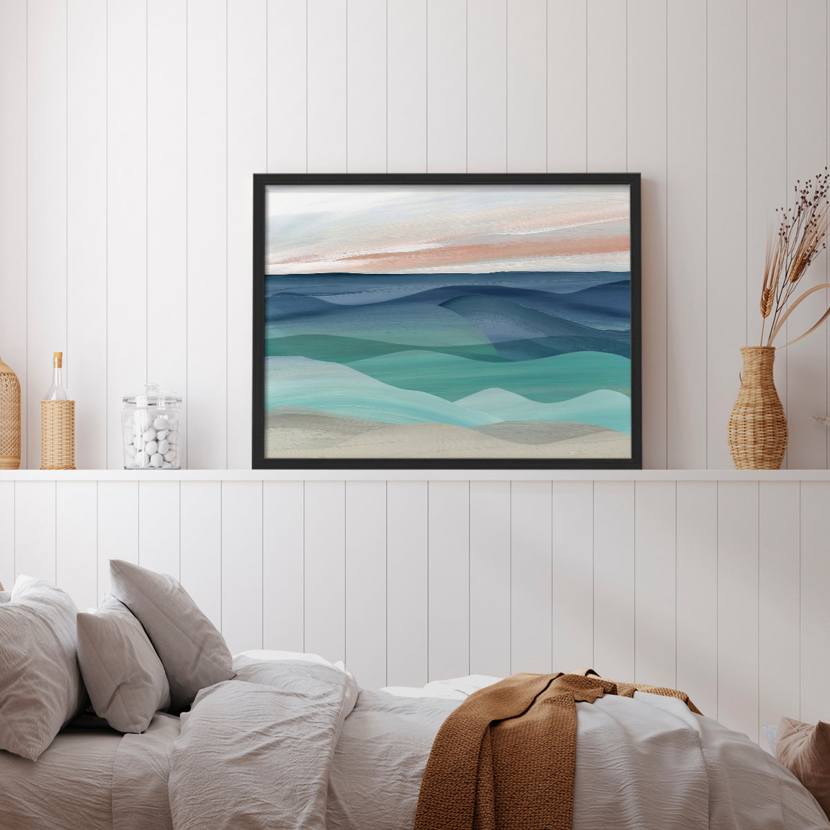 43524,abstract,ocean,landscape,art,painting,modern,sunset,blue,green,tranquility,waves,color,decor,home,framed,contemporary,nature,ocean view,coastal,seascape,peaceful,wall art,interior design,smooth,texture,horizon,stylish,ocean colors,creative,relaxation,scenery,sea,calming,atmosphere,aesthetic,visual,bright,layered,Re-stickable,Abstract