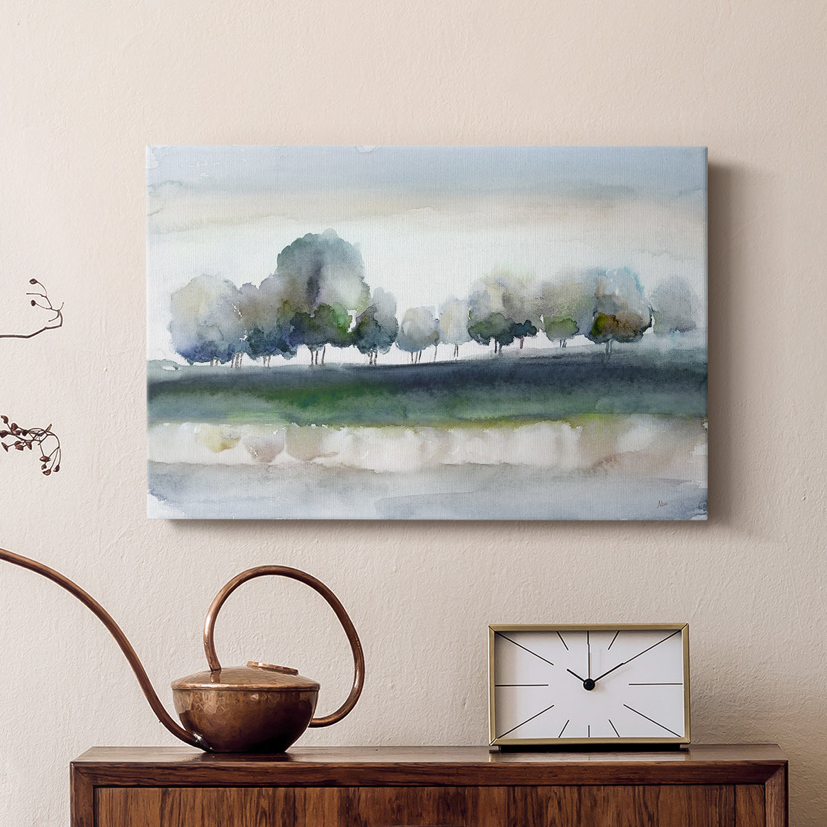 Warm Meadowline Indigo - Canvas Art Print
