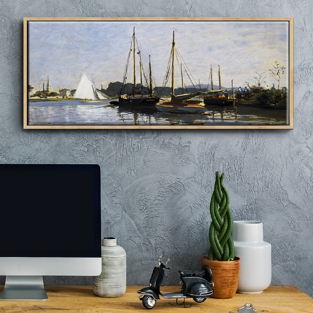 Pleasure Boats, 1872 - Floater Framed Canvas Print