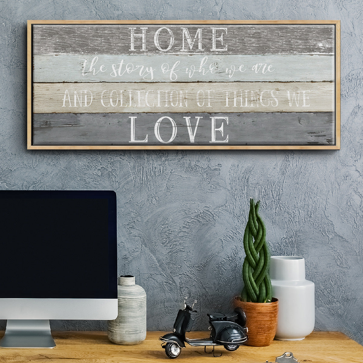 Home Love - Floater Framed Canvas Print