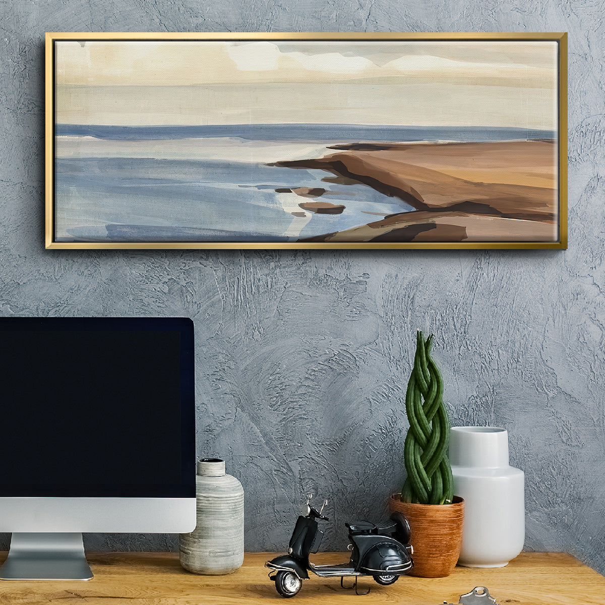 Shore Days II - Floater Framed Canvas Print