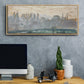 Winter Landscape with Evening Sky, 1870 - Floater Framed Canvas Print