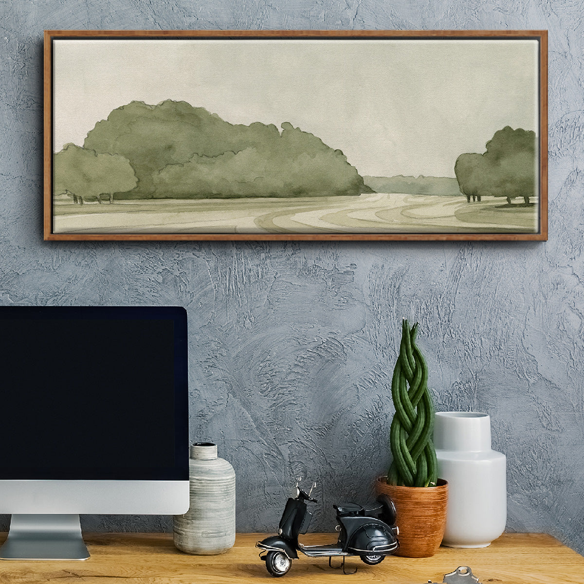 On Course I - Floater Framed Canvas Print