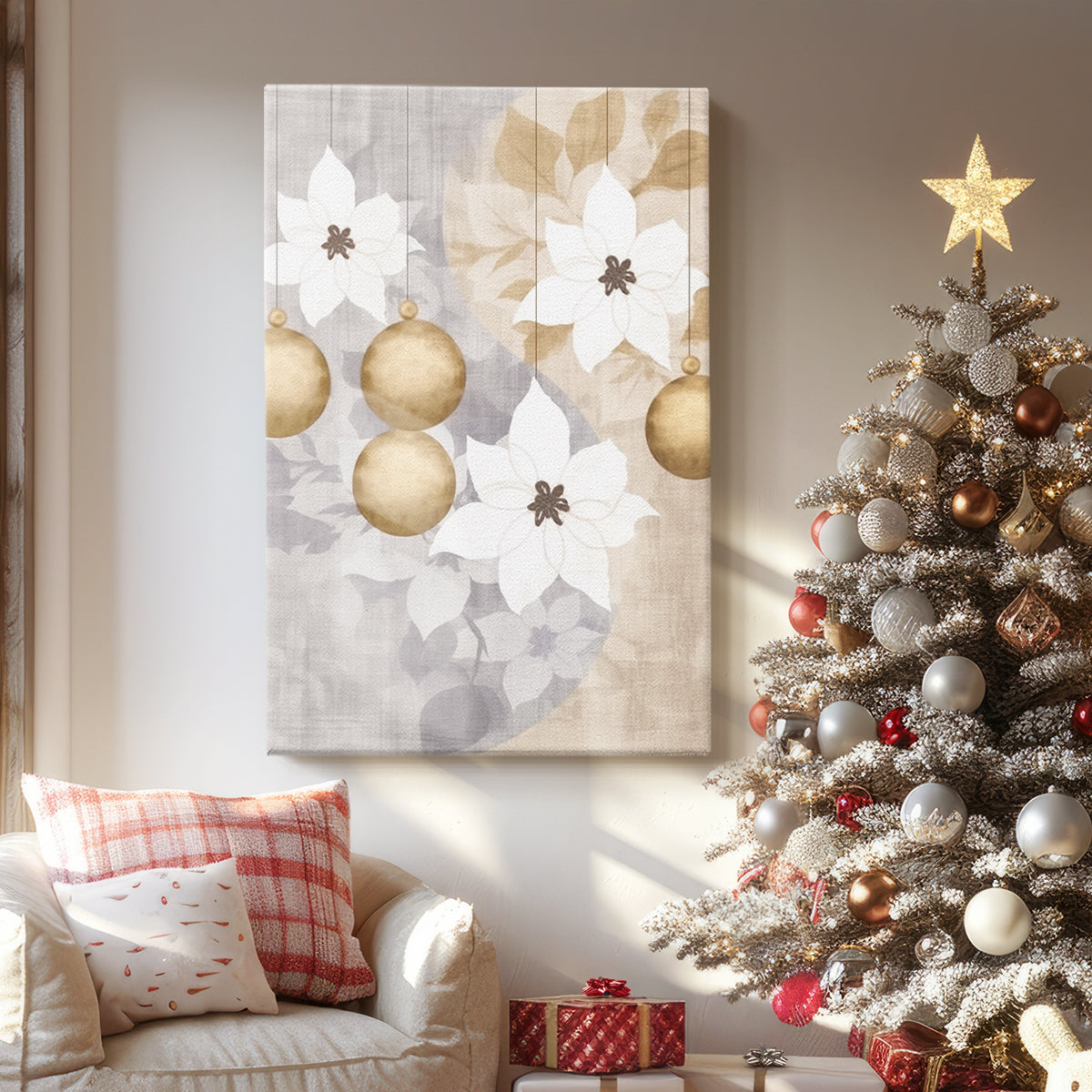 Snowwhite Candle Village - Canvas Art Print