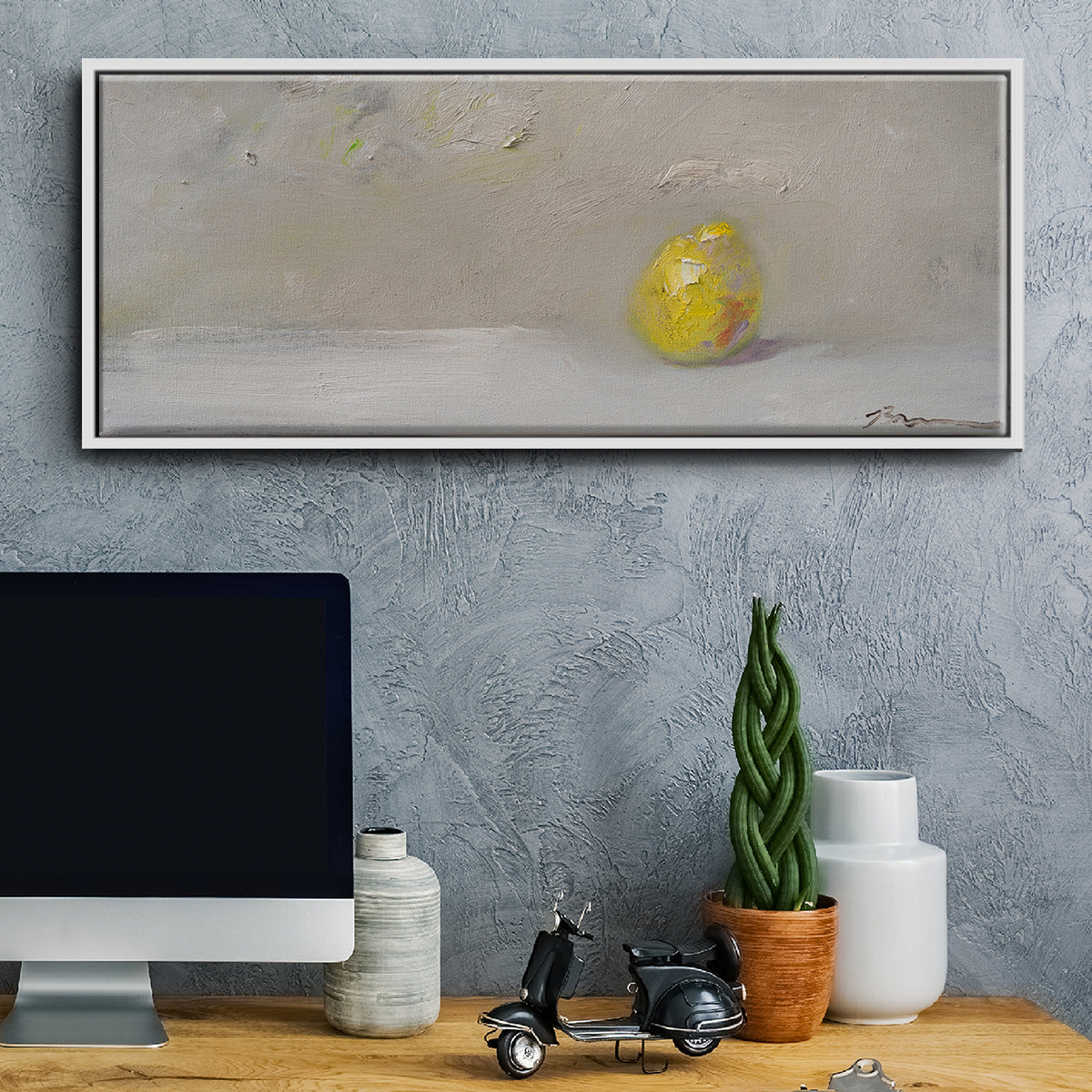 Lemon-Lime - Floater Framed Canvas Print