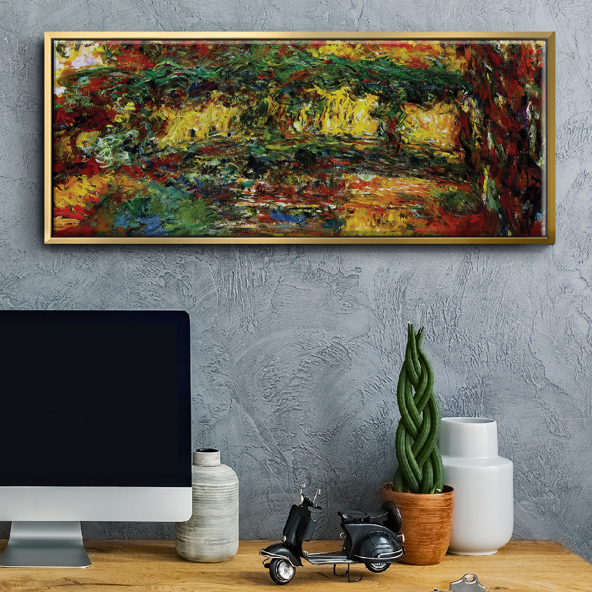 The Japanese Bridge, 1922 - Floater Framed Canvas Print