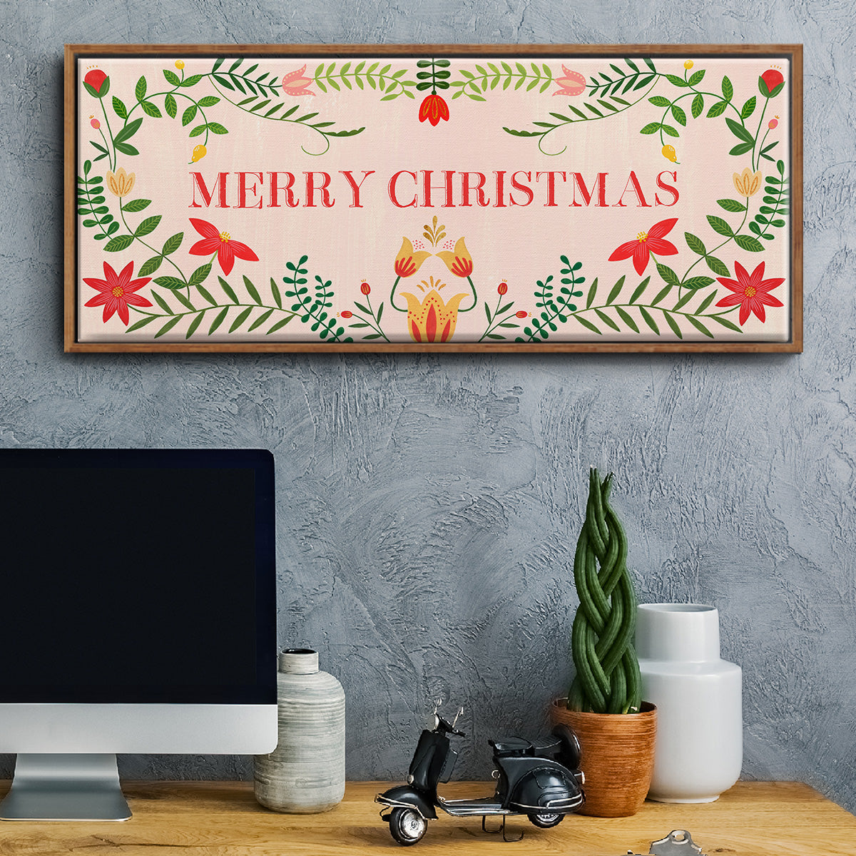 Twelve Days Collection D - Floater Framed Canvas Print