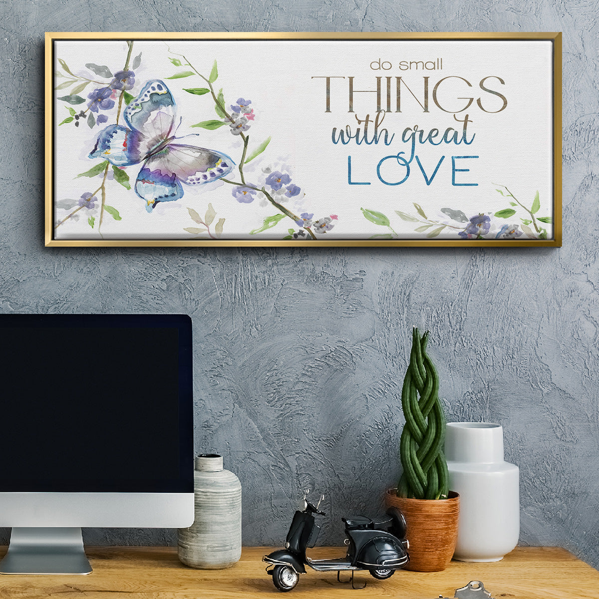 Small Things, Great Love - Floater Framed Canvas Print