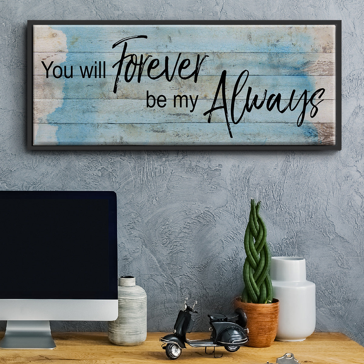 Forever Always - Floater Framed Canvas Print