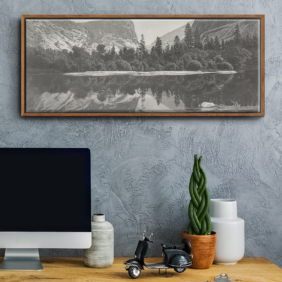 Mirror Lake, Yosemite Valley - Floater Framed Canvas Print