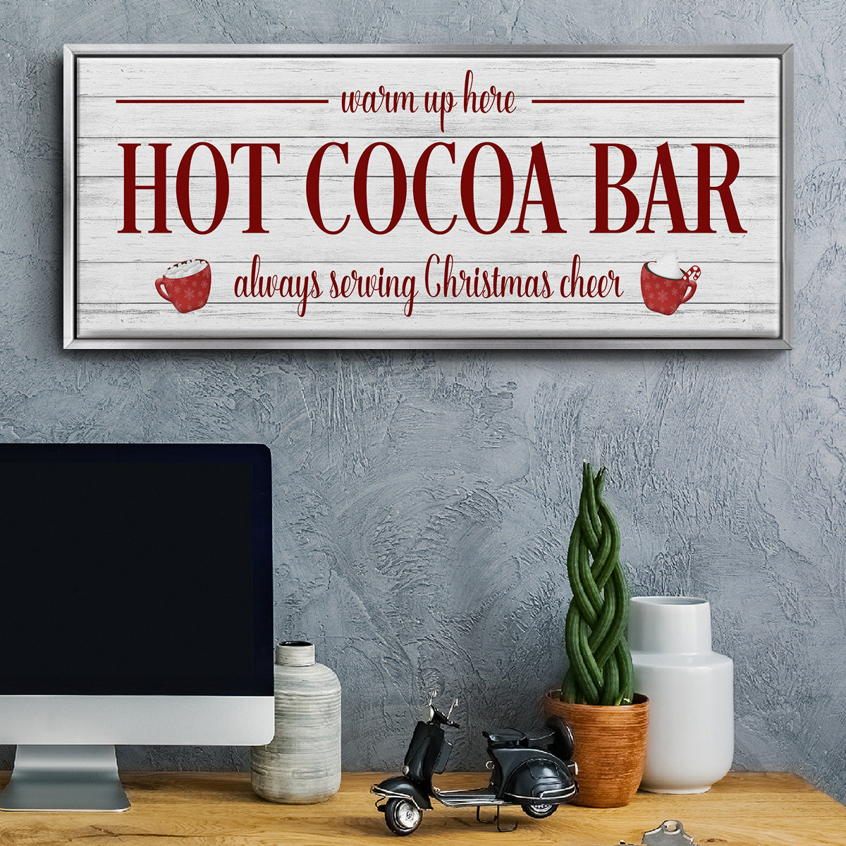 Hot Cocoa Bar - Floater Framed Canvas Print