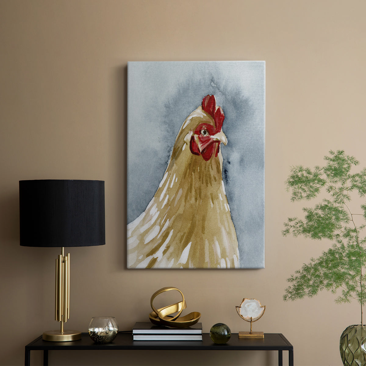 Chicken Portrait II - Canvas Art Print